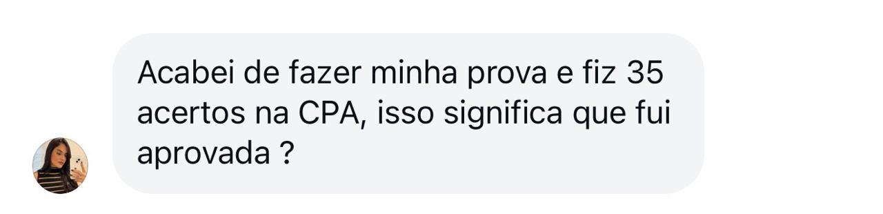 Depoimento de aluno aprovado