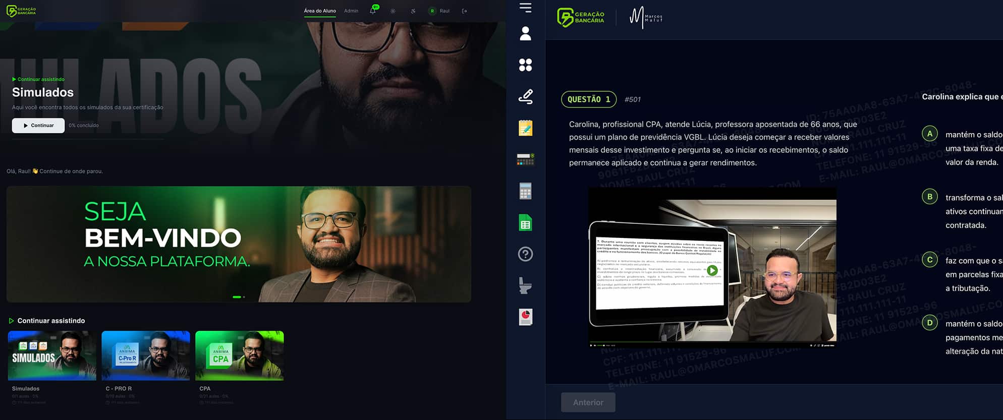 Plataforma de estudos Marcos Maluf
